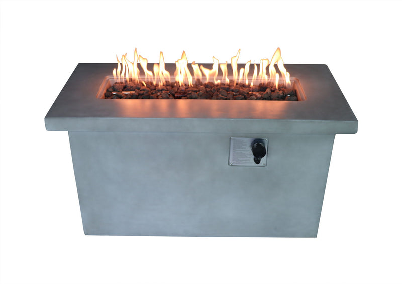 Propane / Gas Outdoor Fire Pit Table Durable Construction - Gray