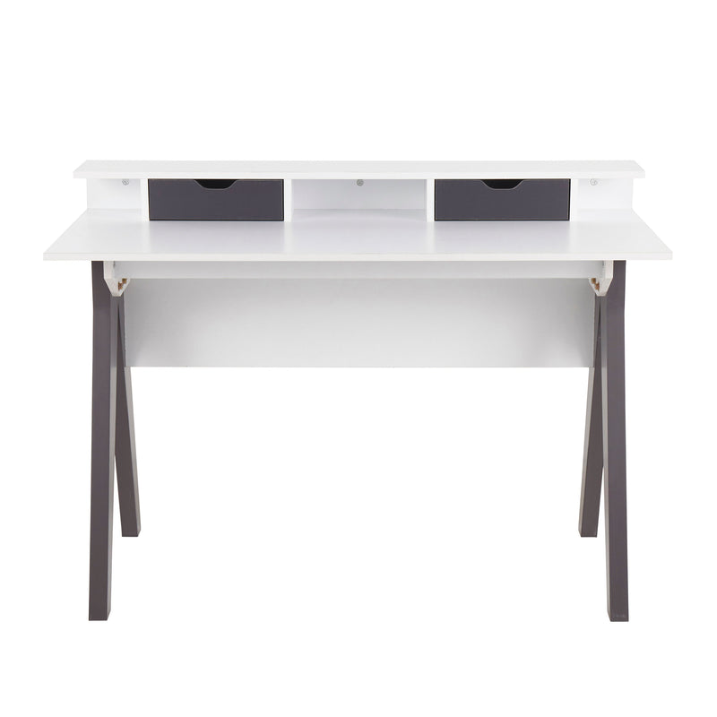 Wishbone - Contemporary Desk - Gray / White