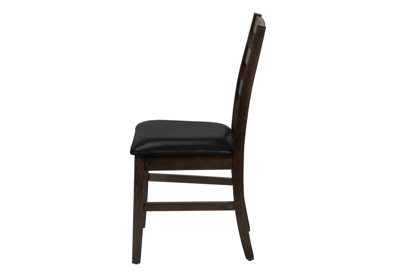 Dining Chair, Dining Room, Side, Upholstered, Transitional (Set of 2) - Black