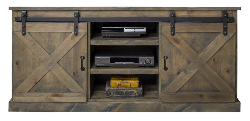 Farmhouse - TV Stand Console - Barnwood