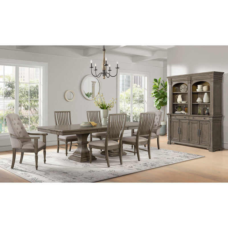 Kings Court - Dining Arm Chair - Gray / Taupe