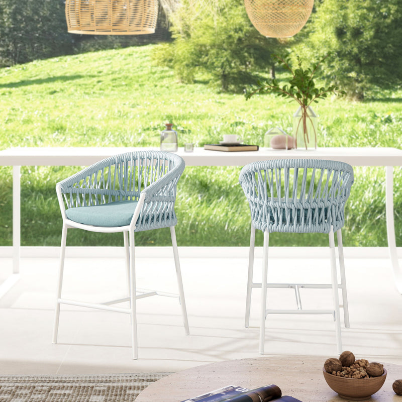 Maiden - Patio Counter Stool Sunproof Olefin (Set of 2)