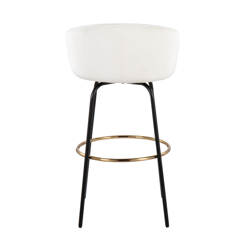 Claire - Contemporary / Glam Barstool With Footrest (Set of 2)