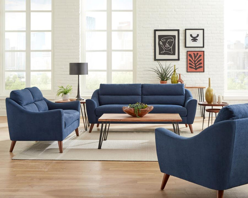 Gano - Upholstered Sloped Arm Sofa Set