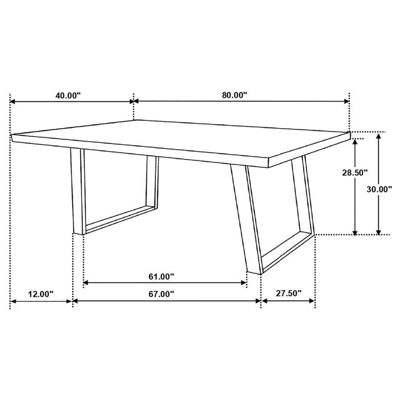 Misty - Solid Wood Dining Table - Gray Sheesham