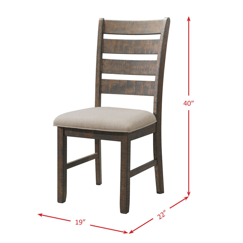 Jax - Ladder Back Side Chair (Set of 2) - Smokey Walnut