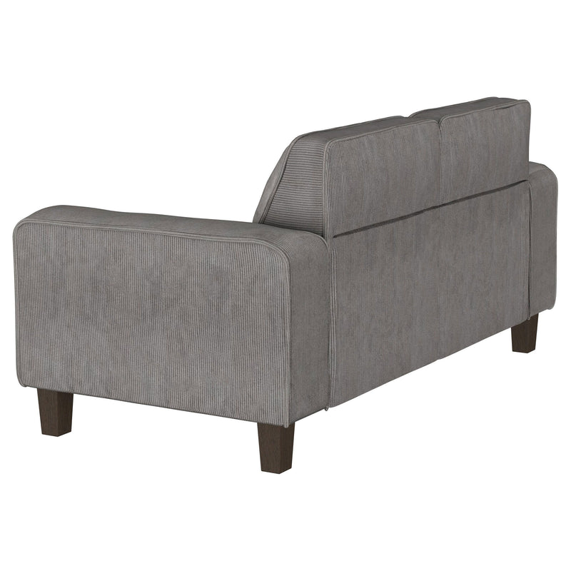 Deerhurst - Upholstered Track Arm Tufted Loveseat - Charcoal