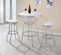 Retro - 3 Pieces Round 1950s Bistro Pub Bar Table Set