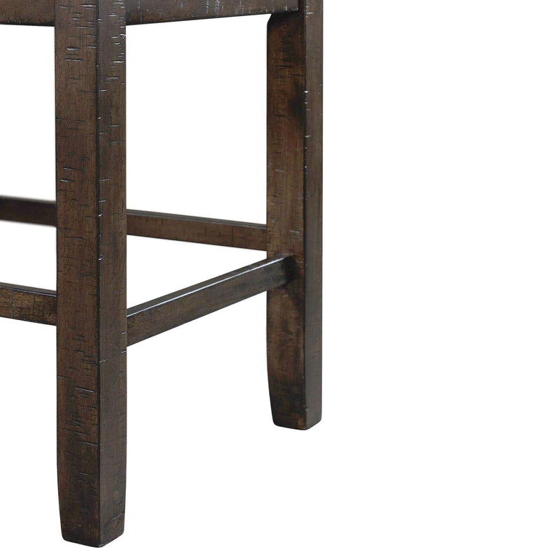 Stone - Counter Slat Back Side Chair (Set of 2) - Smokey Walnut