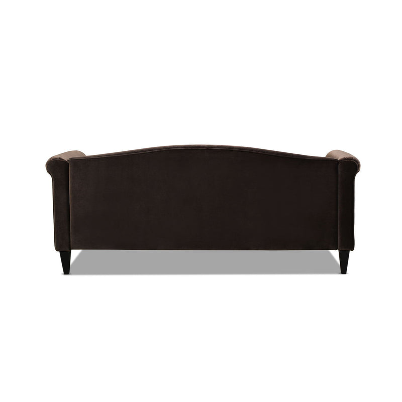 Elaine - Sofa Nailhead Accents - Deep Brown