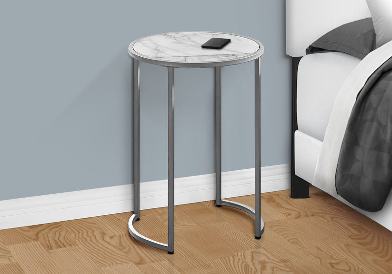 Round Accent Side Table, Contemporary & Modern