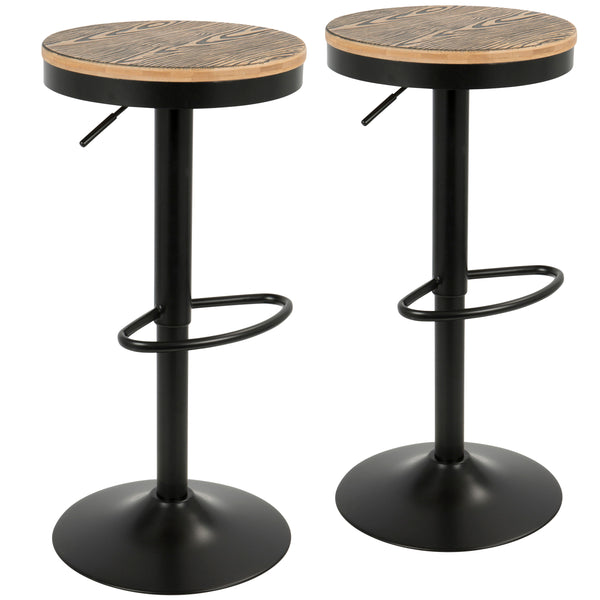 Dakota - Industrial Design Adjustable Barstool (Set of 2)