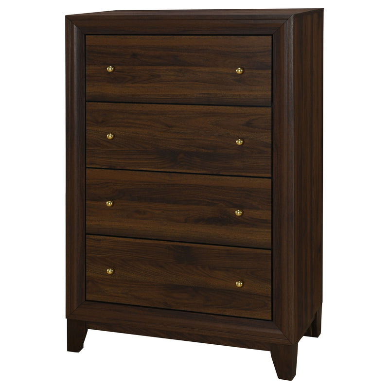 Welsley - 4-Drawer Chest Of Drawers - Walnut