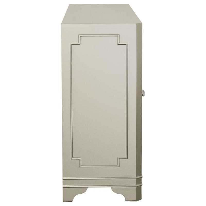 Toula - 4 Door Accent Cabinet - Smoke And Champagne