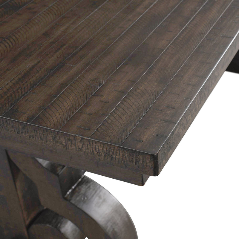 Stone - Counter Height Dining Table - Smokey Walnut