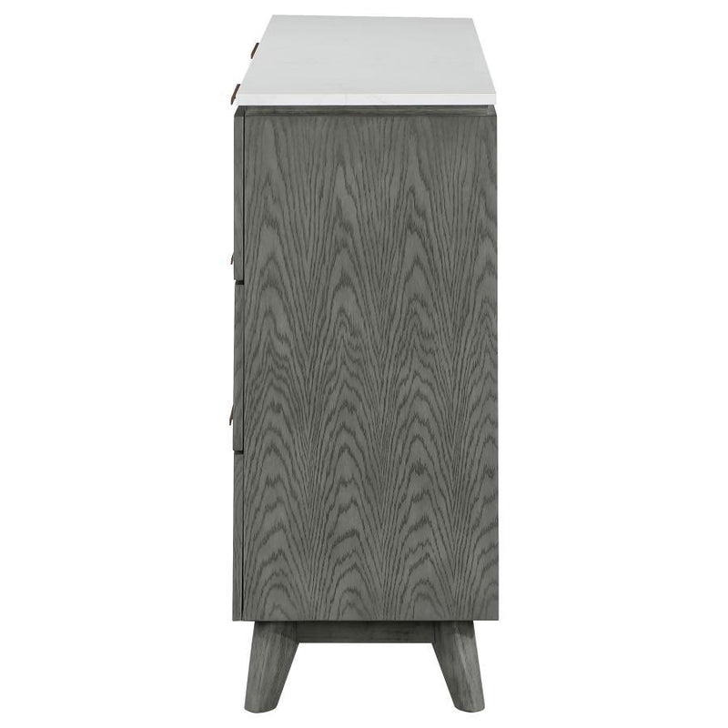 Nathan - 6-Drawer Dresser - Gray