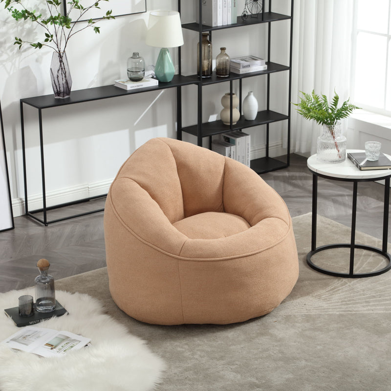 Bedding Bean Bag Sofa Chair High Pressure Foam Bean Bag Chair Adult Material With Padded Foam Padding Compressed Bean Bag With Footrest