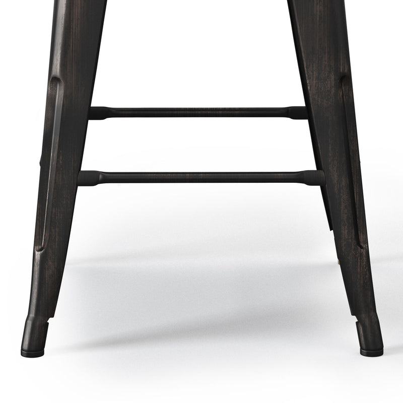 Rayne - Curved Back Metal Stool (Set of 2)