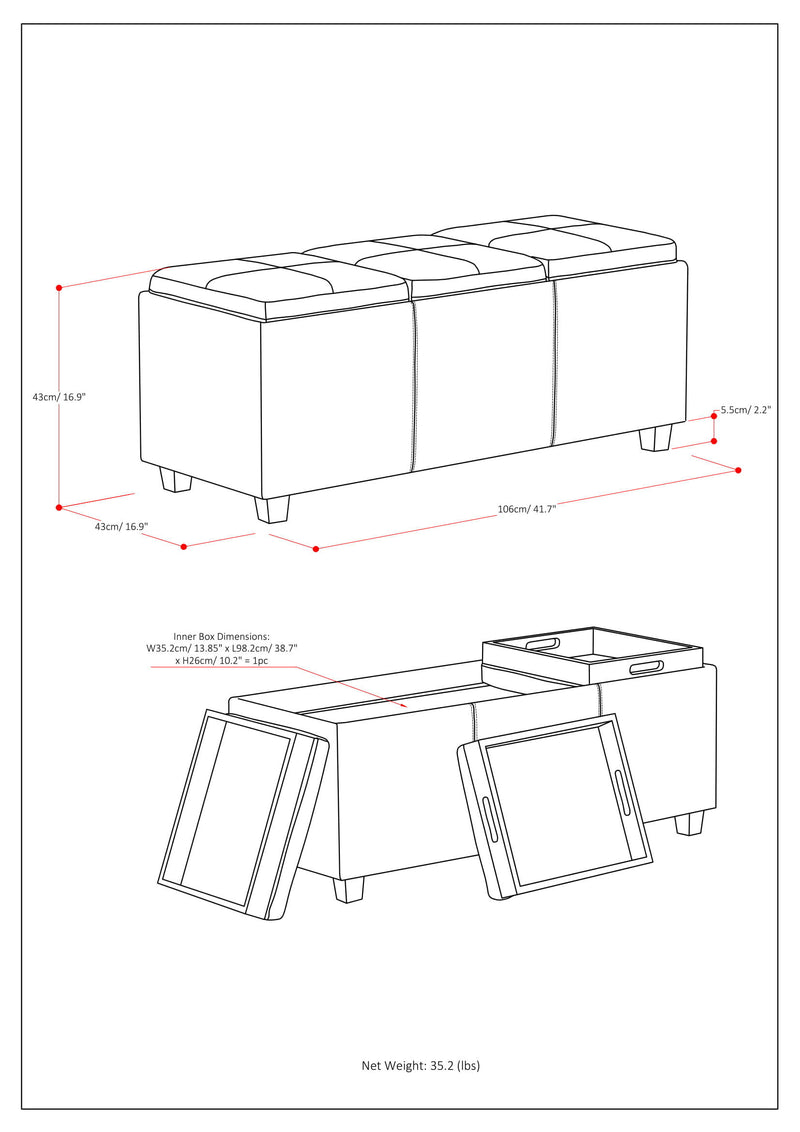 Avalon - Multi Functional Storage Ottoman