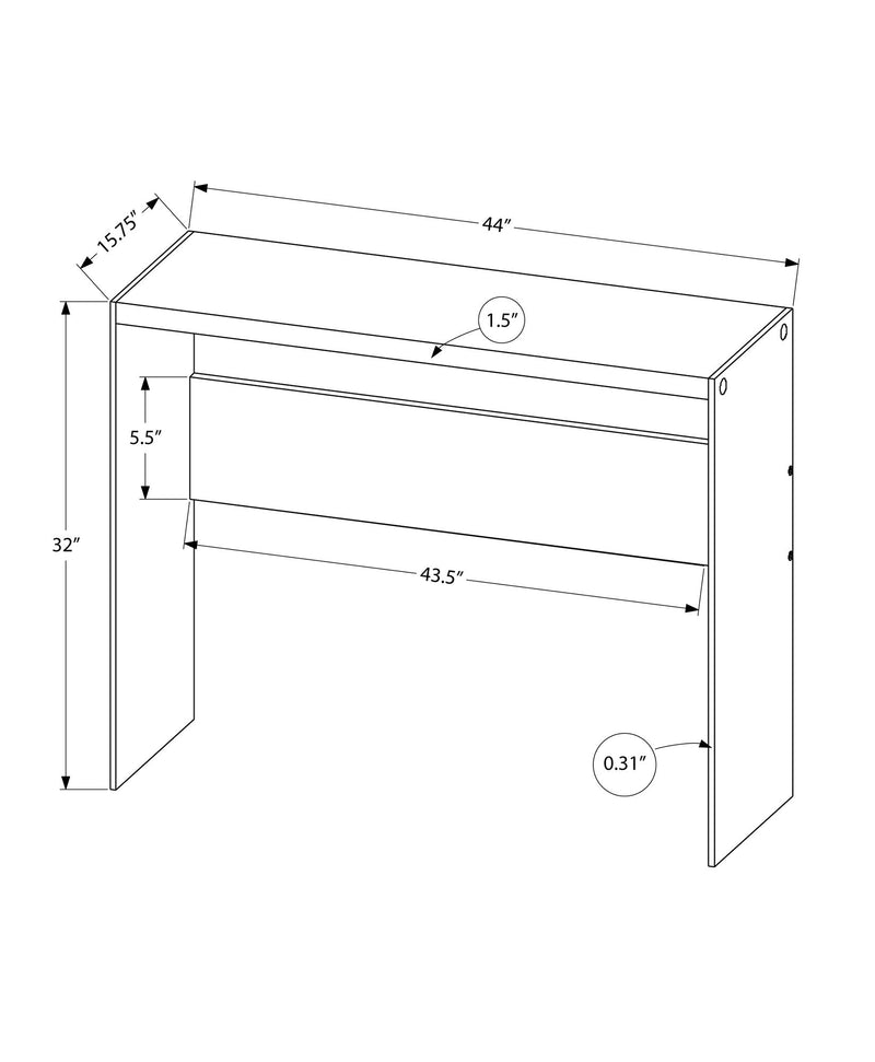 Accent Console Table For Entryway, Glossy Spacious Surface