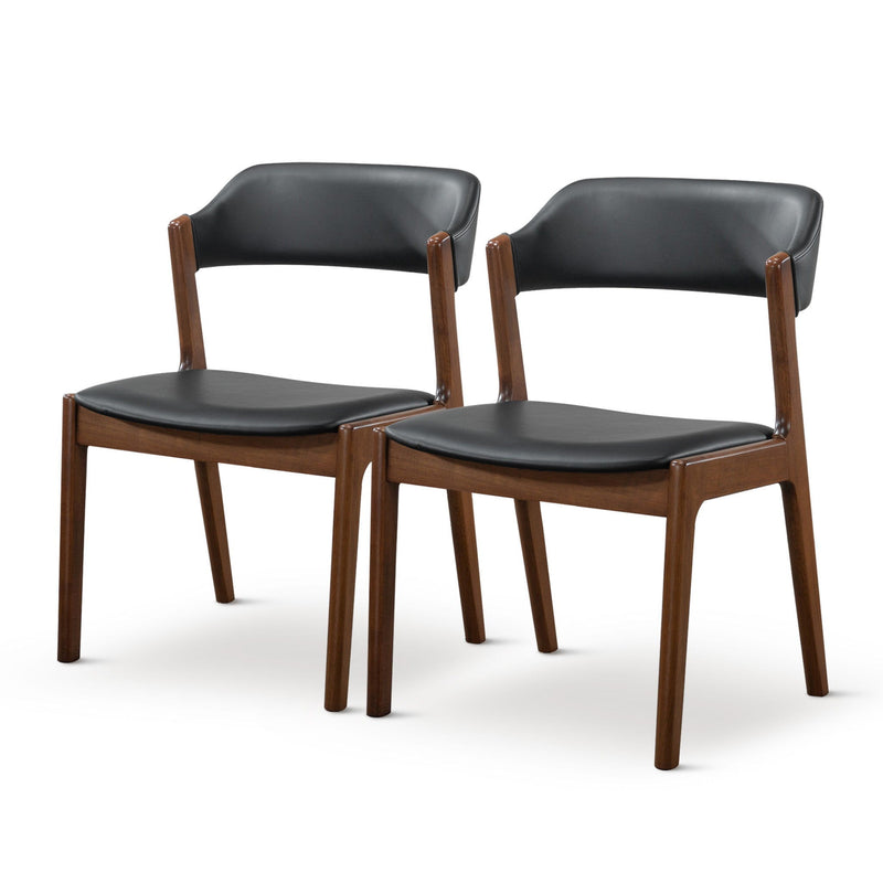 Enzo - Dining Chair (Set of 2) - Black / Brown