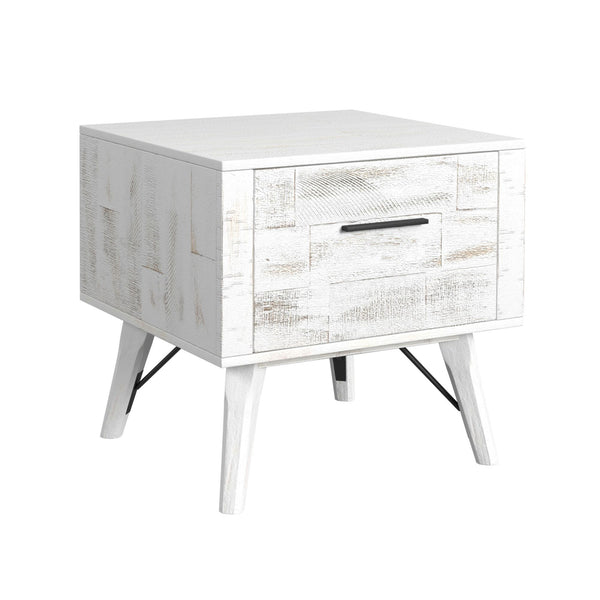 Rogen Rustic - End Table - Rustic White