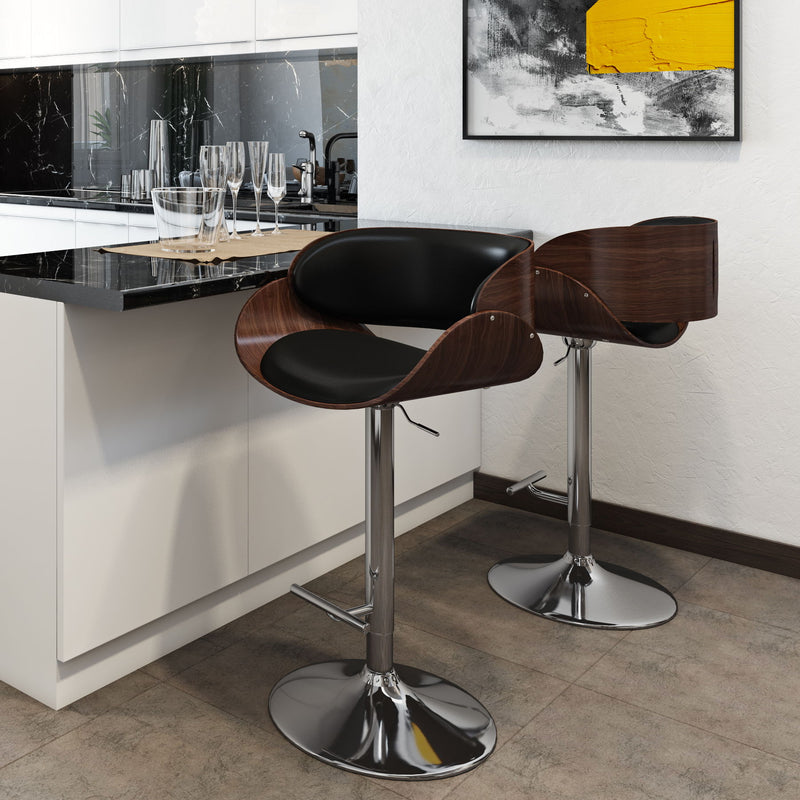 Amery - Mid Century Modern Adjustable Swivel Bar Stool