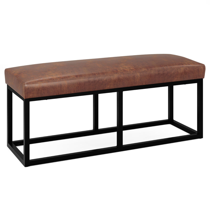 Reynolds - Ottoman Bench - Distressed Saddle Brown