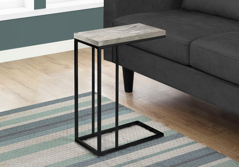 Accent Table, C - Shaped, Tempered Glass, Stylish Design Contemporary & Modern