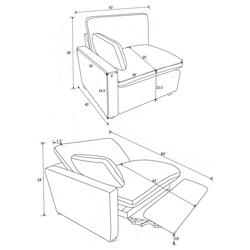 Collins - Modular Power Loveseat