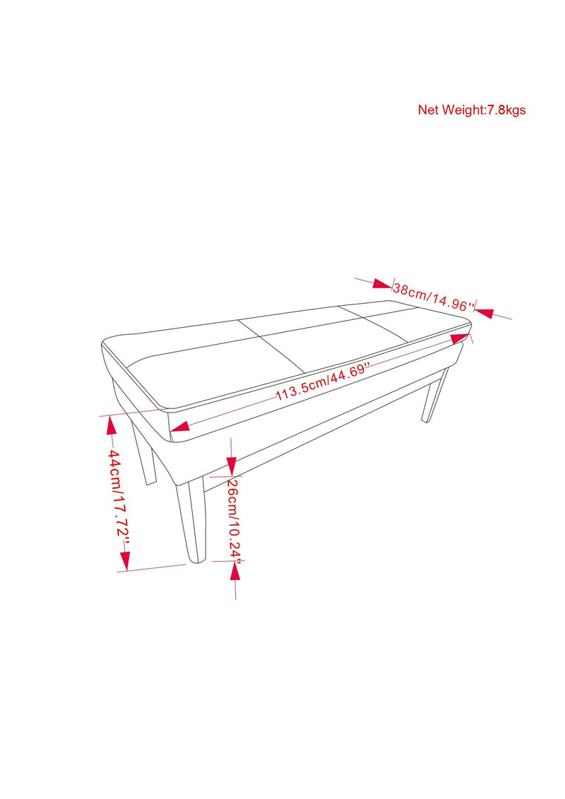 Carlson - Ottoman Bench, Mid Century Design