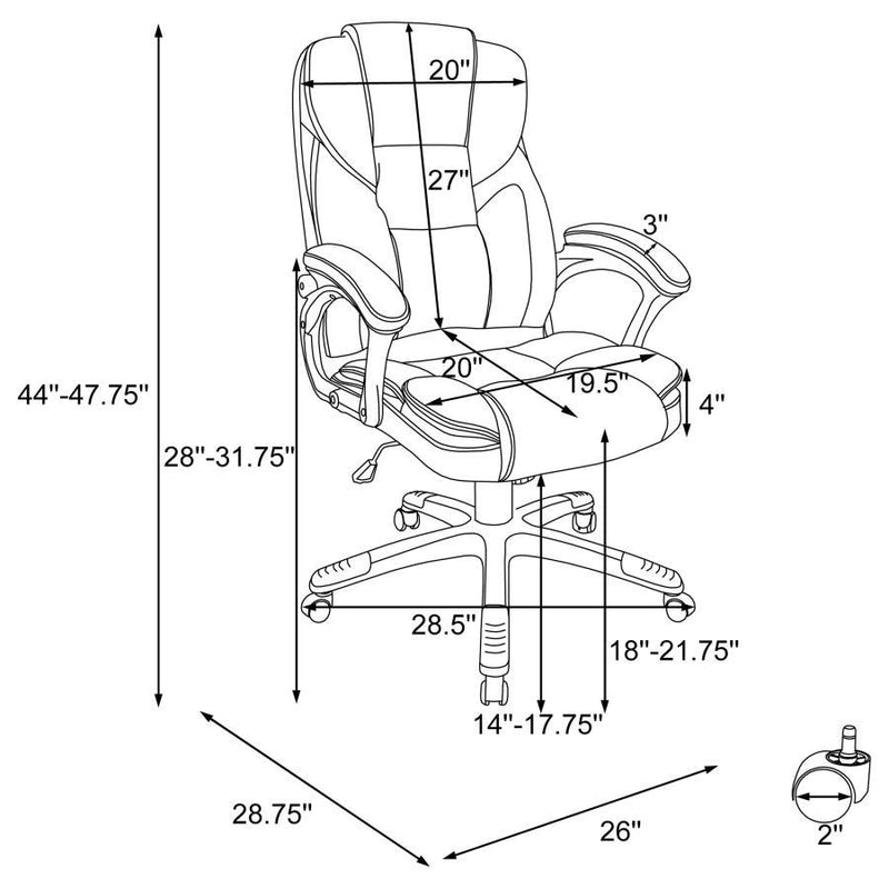 Kaffir - Upholstered Adjustable Home Office Desk Chair