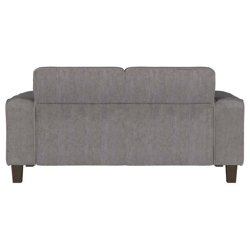 Deerhurst - Upholstered Track Arm Tufted Loveseat - Charcoal