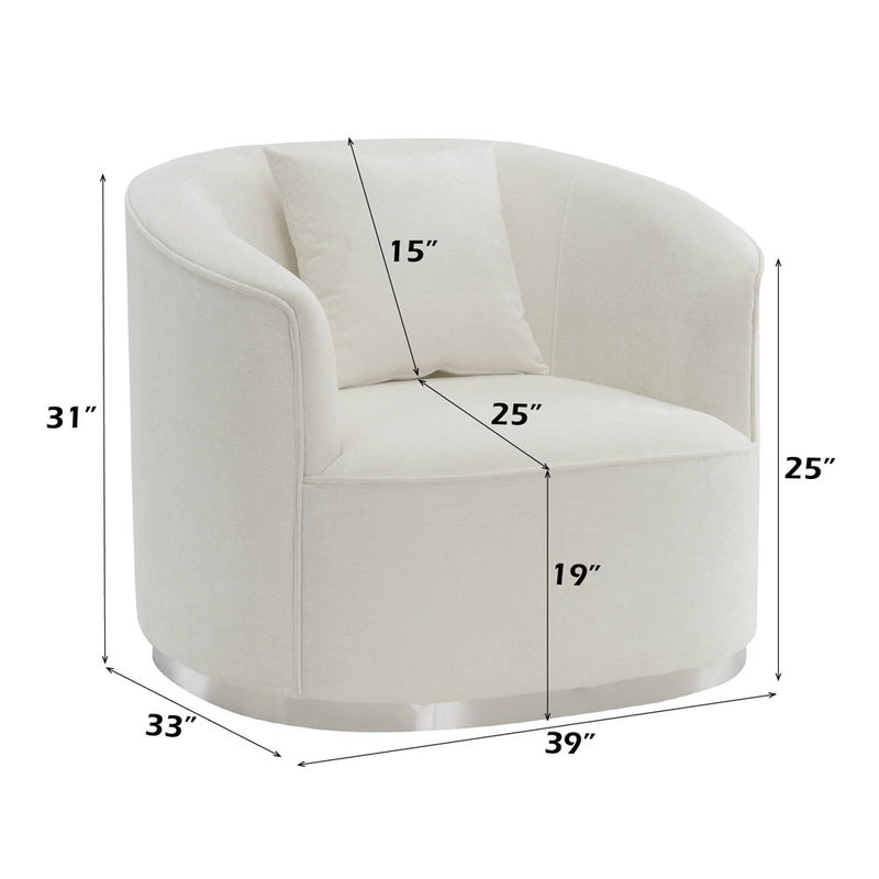 Odette - Chair With Pillow - Beige