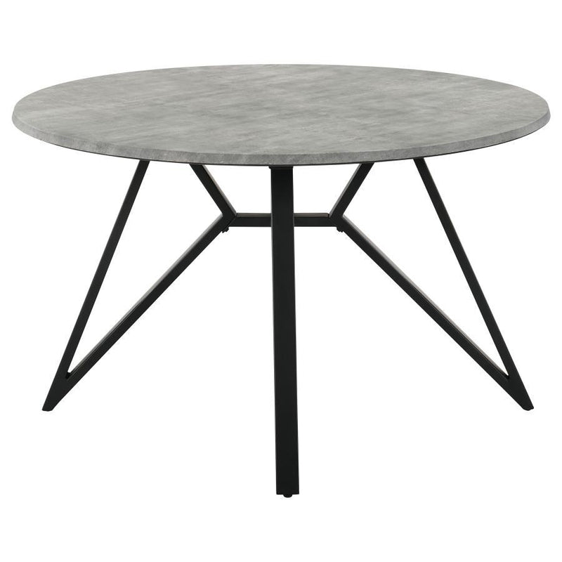 Neil - Round Smart Top Dining Table - Gunmetal