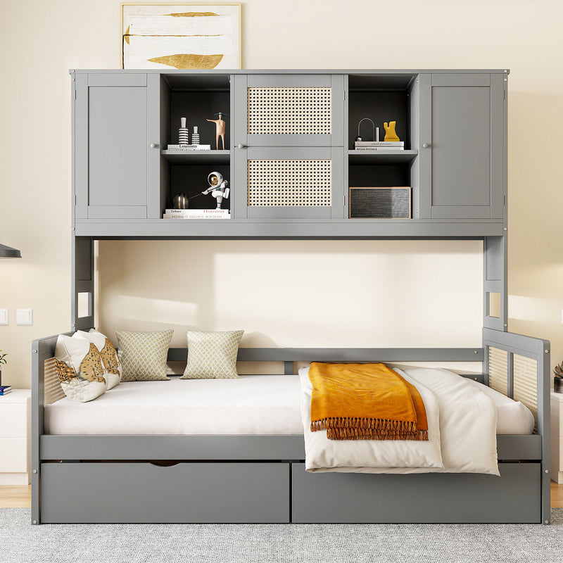 Daybed And All In One Cabinet And Shelf