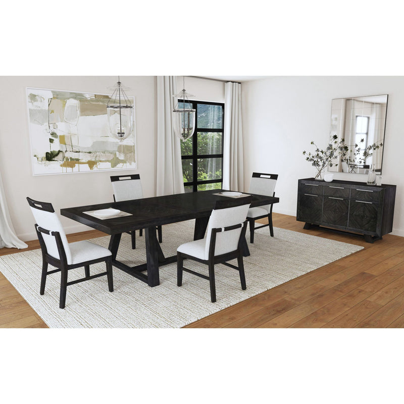 Transcend - Dining Table With 22" Leaf - Charcoal