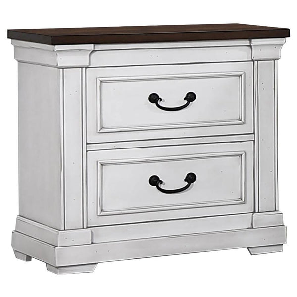 Hillcrest - 2-Drawer Nightstand - Distressed White