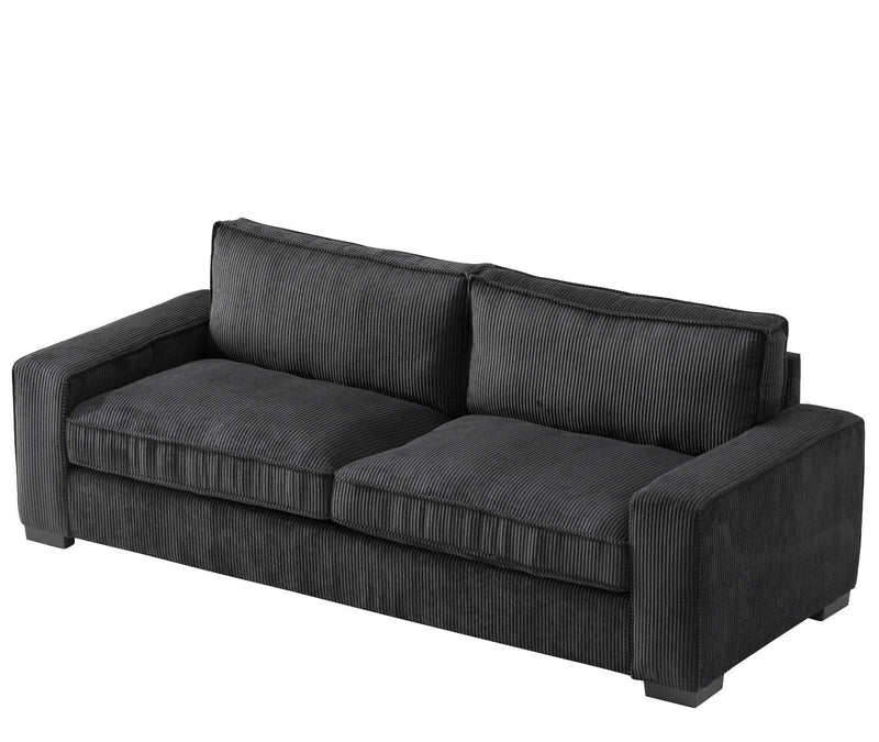 Luxe - Corduroy Sofa With Sleek Design, Spacious And Comfortable 3 Seater Couch