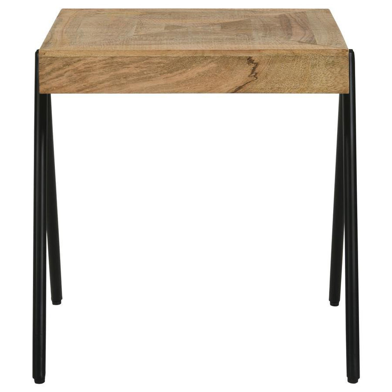 Avery - Square Solid Mango Wood Side End Table - Natural