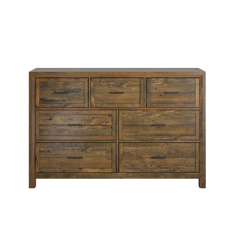 Lisque - 7 Drawer Dresser - Brown