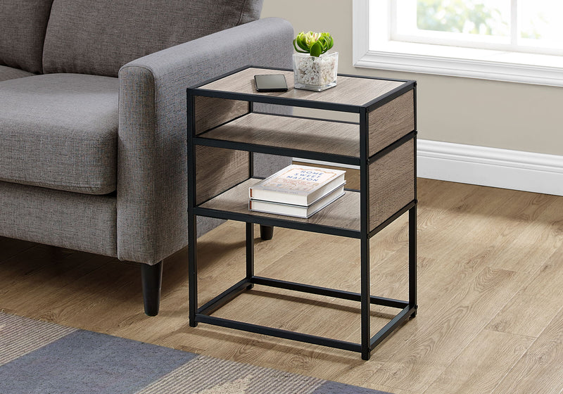 Accent Table, Side Modern - Taupe