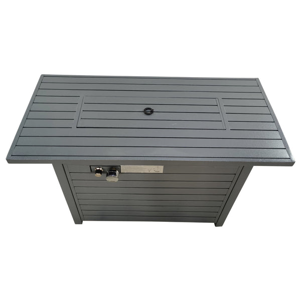 Outdoor Fire Pit Table & Lid - Dark Gray