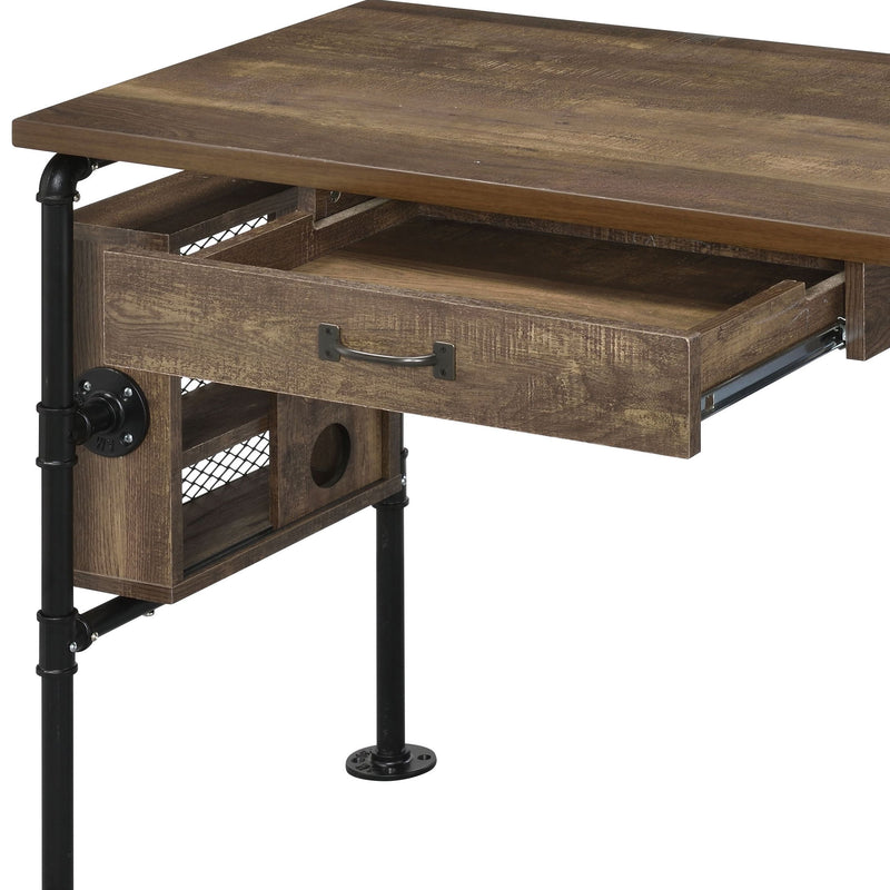 Endang - Writing Desk - Weathered Oak / Black