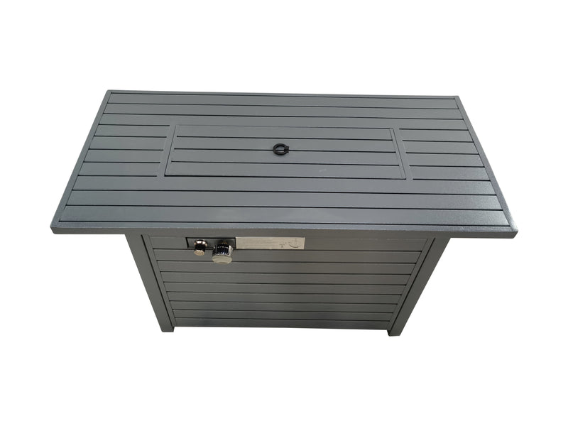 Outdoor Versatile Fire Pit Table With Lid - Gray