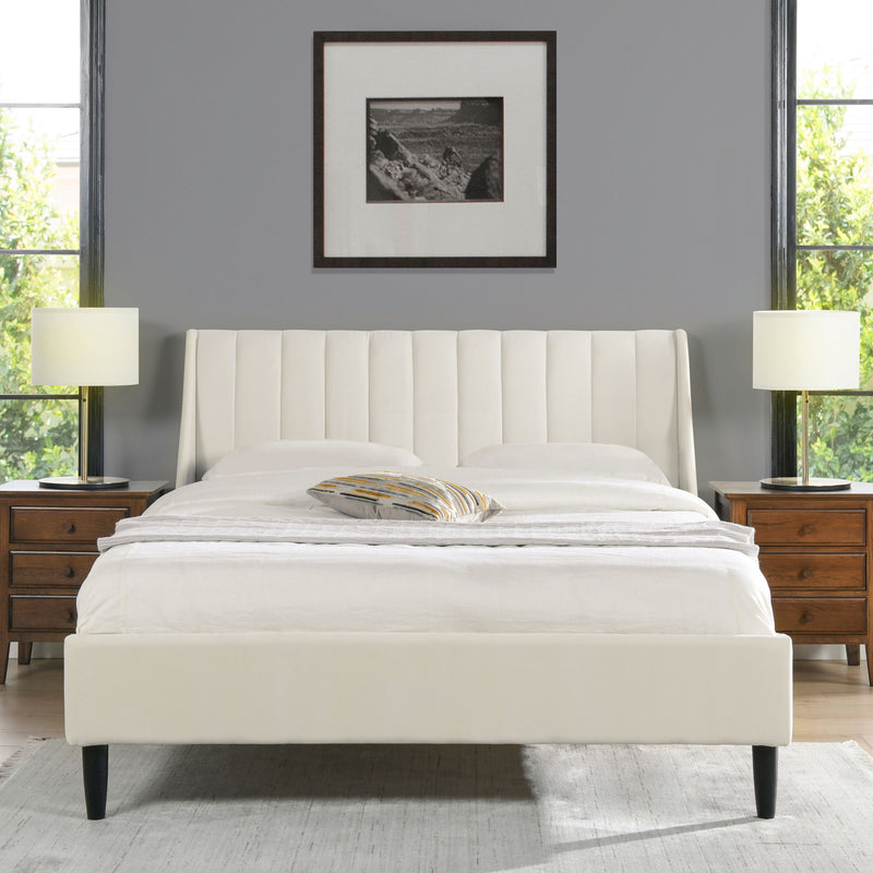 Aspen - Vertical Tufted Modern Headboard Platform Bed Set