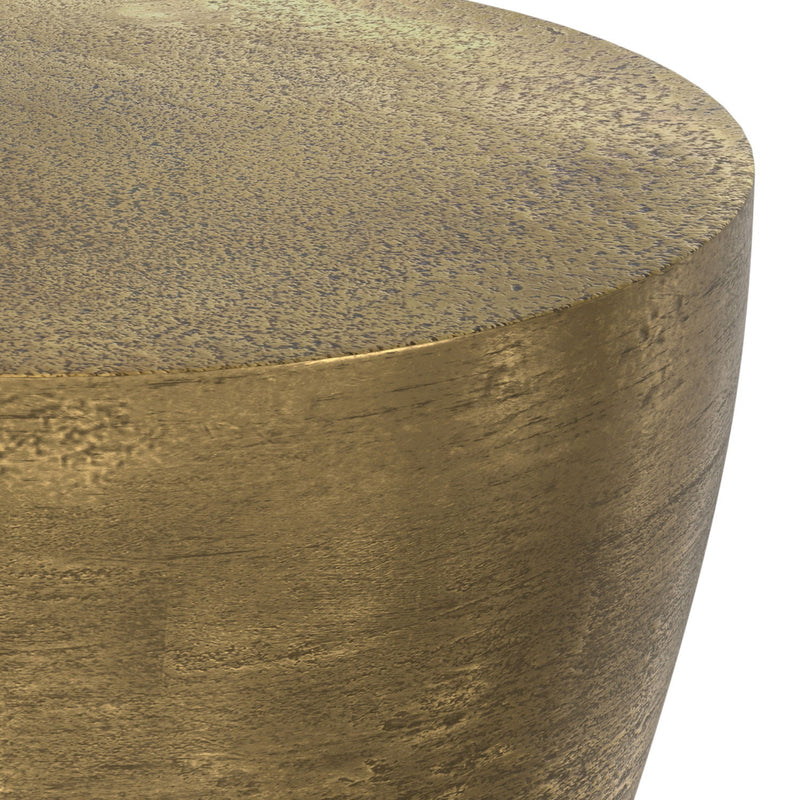 Cavan - Cast Aluminum Side Table - Antique Brass