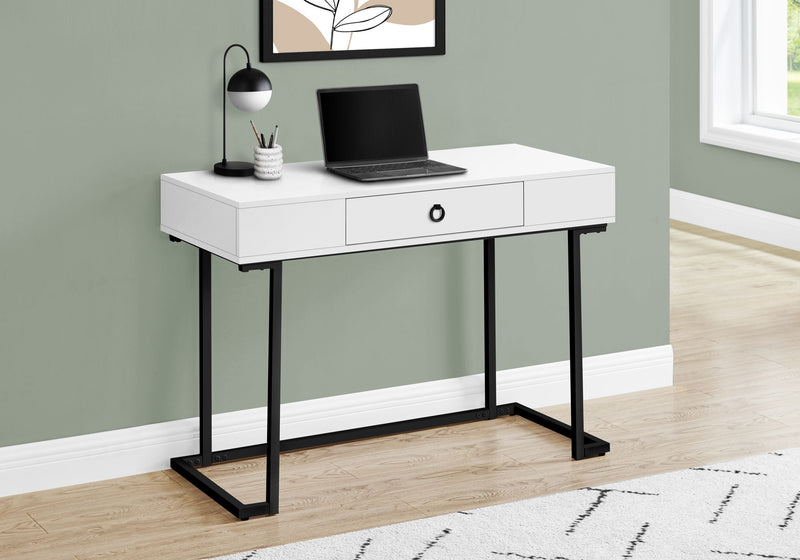 Computer Desk For Home Office, Glossy, Storage Drawer