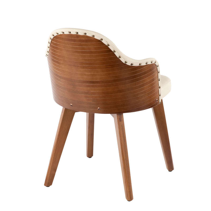 Ahoy - Mid-Century Chair - Walnut / Cream