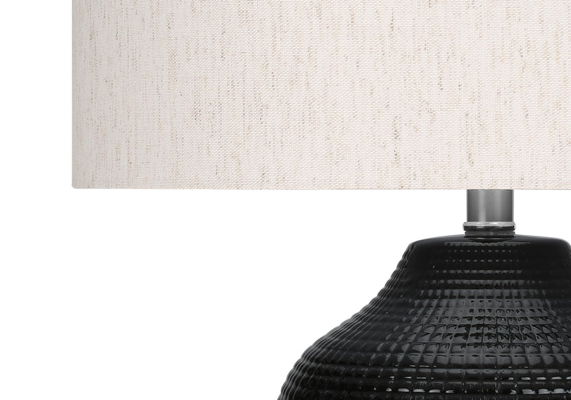 Lighting, Table Lamp, Ceramic, Contemporary - Black / Cream